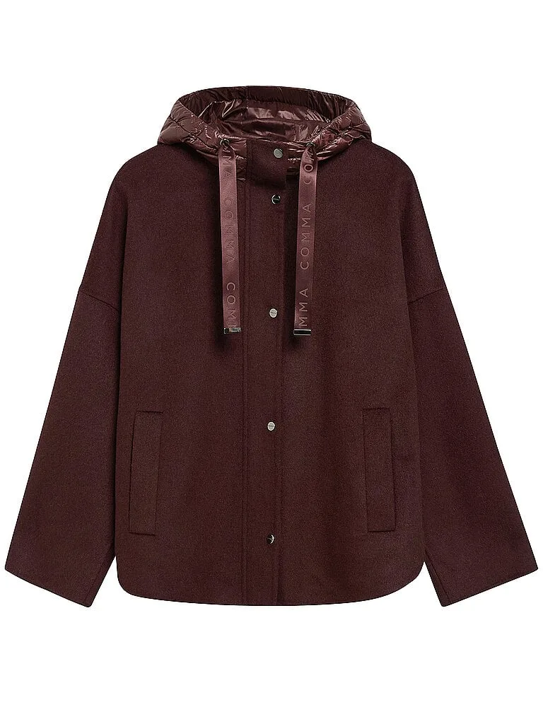 Cape - Poncho dunkelrot M damen - Comma - FashionsVida