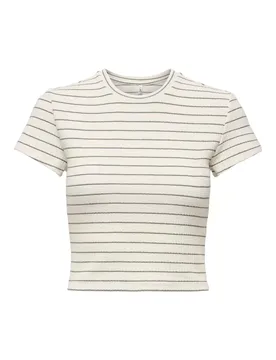 ONLANITS S/S O-NECK CROPPED TOP JRS female - XS - FashionsVida