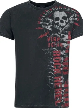 Rock T-Shirt - Free Spirit T-Shirt - S bis M - für Männer - Größe M - multicolor - Männer - male - Rock Rebel by EMP - FashionsVida