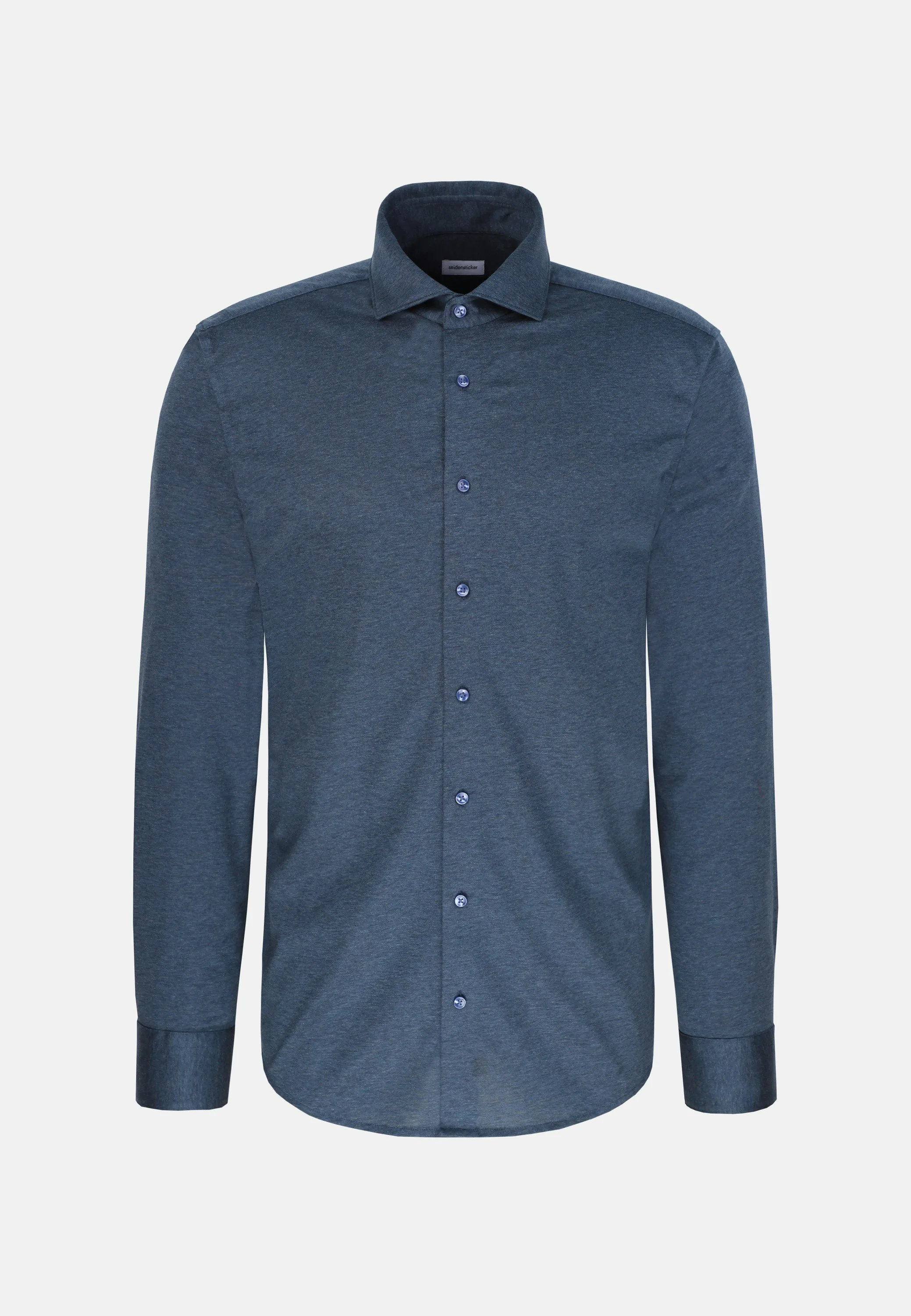 Regular Jerseyhemd Uni Blau 46 - Seidensticker - FashionsVida