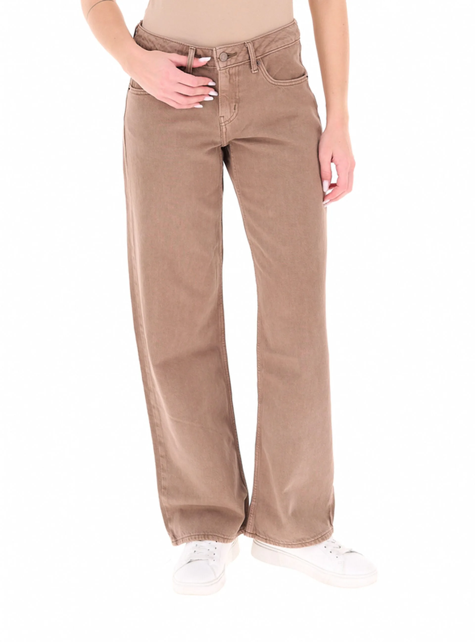 Jeans Low Loose LEVI'S MARRONE CHIARO 25 - Levis - FashionsVida