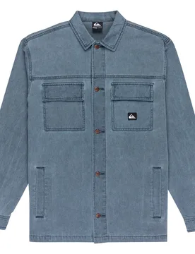 Chemise à Manches Longues Mohab Washed Twill Dark Navy 2XL - Quiksilver - FashionsVida