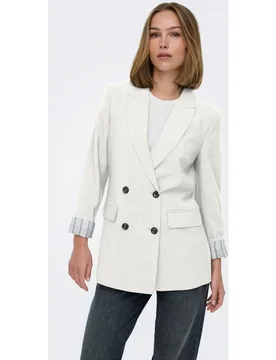 Blazer larga de mujer con cierre de botones - Only - FashionsVida