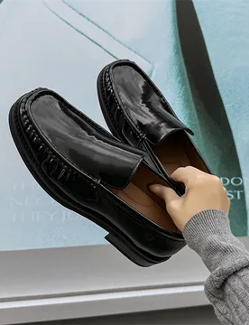 New Men Business Loafers Black Men Casual Light Comfortable One-step Fashionable Brand Shoes Social Shoes Men Size 38-44 - Aliexpress - FashionsVida
