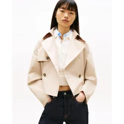 Gabardina de mujer cropped de