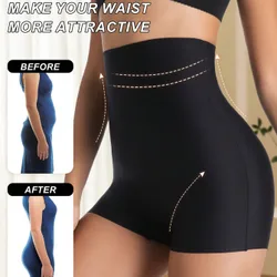 Nuevos pantalones cortos moldeadores y cómodos de cintura alta sin costuras, control de abdomen, levantamiento de glúteos, adelgazamiento para mujer