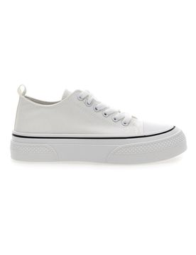 Sneakers in Tela Bianche Cafè Cost 211 40