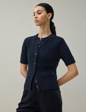Donna Cardigan Seta-Cotone - XS