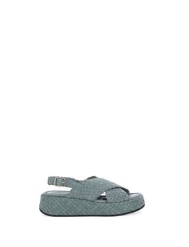 Sandali in pelle AZZURRO POLVERE 38