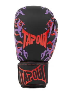 Gants De Boxe En Cuir Synthétique Origin Black / Red / Aubergine 10 oz
