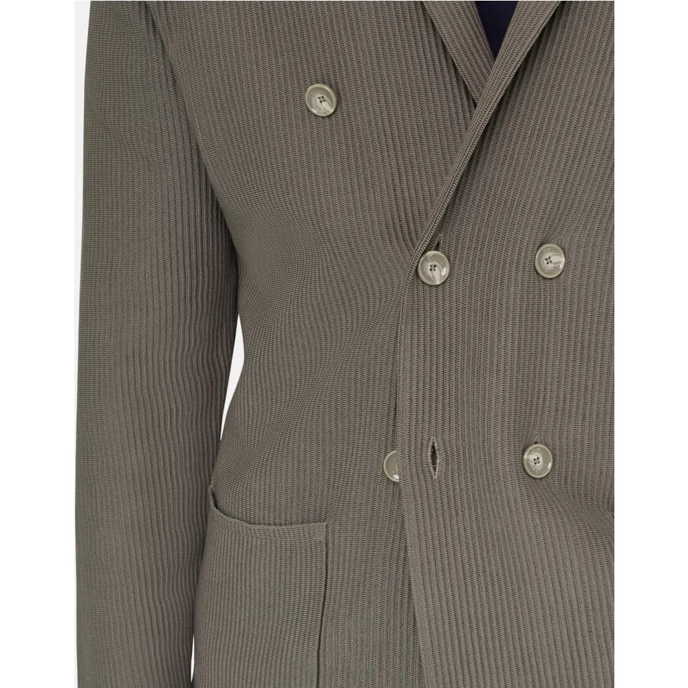 Chaqueta de doble botonadura de punto de algodón - Boggi Milano - FashionsVida