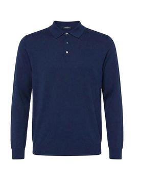 Polo con logo a maniche lunghe