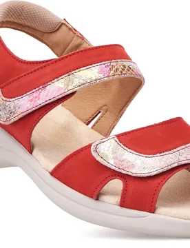 Cher - Sale Women's Extra Wide Sandals for Swollen Feet - Rose Summer Shimmer - Size: 3 XXW - Cosyfeet - FashionsVida