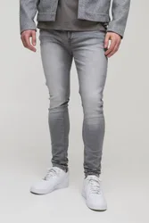 Herren Tall Skinny Stretch Jeans Hosen Mid Grey Größe 36