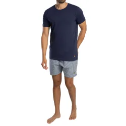 And Mens Lounge Sets Shorts T-Shirt Sleepwear Half Pant Sport New Set - Grey Cotton - Size X-Large