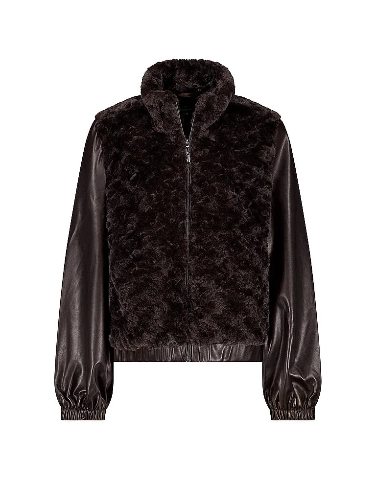 Veste imitation fourrure marron 36 - monari - FashionsVida