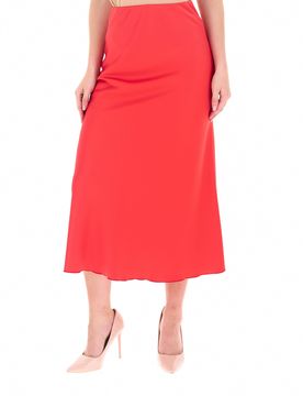 Gonna in satin ROSSO S