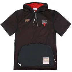 Chicago Bulls Mens Hooded T-Shirt - Black - Size Large