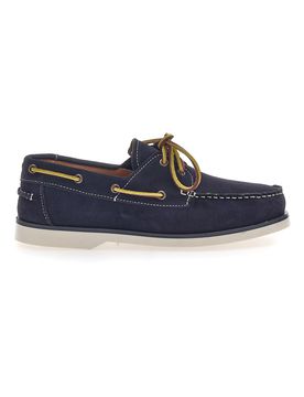 Mocassino Barca in Vera Pelle Blu 10 45