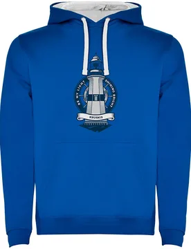 Lighthouse Two-colour Hoodie Royal Blue / White XL Men,Women - Kruskis - FashionsVida
