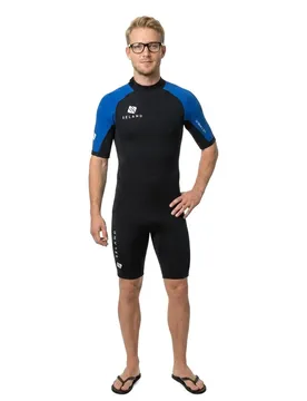 Shorty à Manches Courtes Avec Fermeture éclair Dans Le Dos La Franca 2.5 Mm Black / Blue M