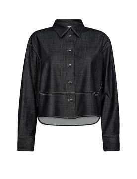 Jeansbluse MMANELACILLA dunkelblau M damen