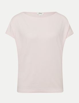 RED LABEL T-Shirt mit überschnittenen Schultern Rosa 46