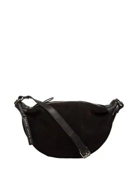 Women's 'Harper' Suede Cross Body Bag in Black - Black - Size: One Size - Pure Luxuries London - FashionsVida