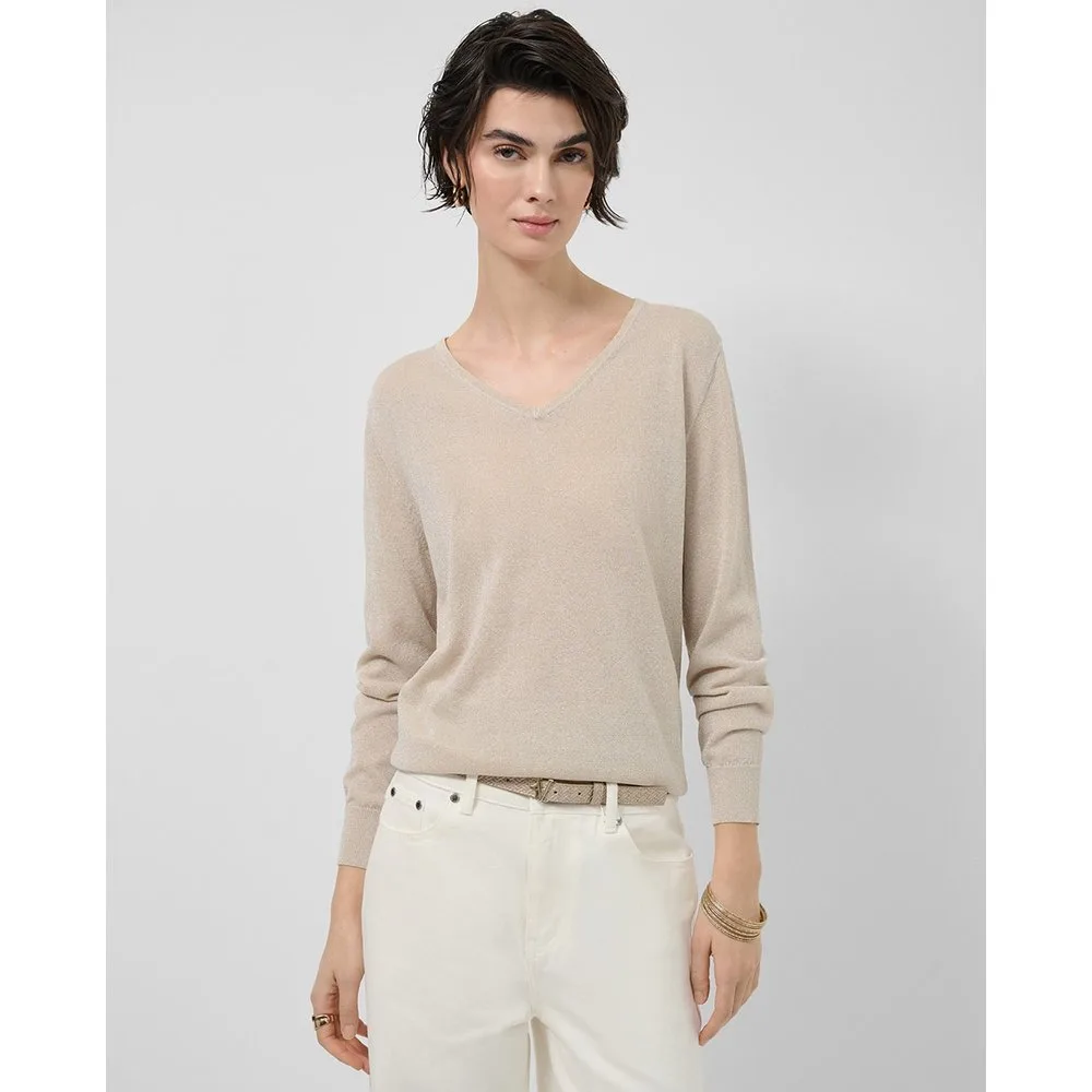 Jersey de mujer fino cuello pico - Roberto Verino - FashionsVida
