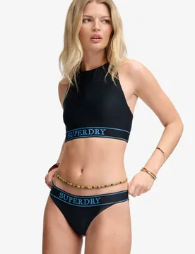 Superdry Damen Logo Classic Bikinihose Navy - Größe: 42 - 29.99 - FashionsVida