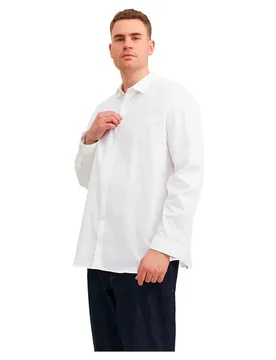Chemise à Manches Longues Blacardiff Plus Size White / Fit Loose Fit 6XL