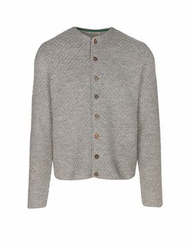 Trachtenstrickjacke XAVER hellgrau L herren