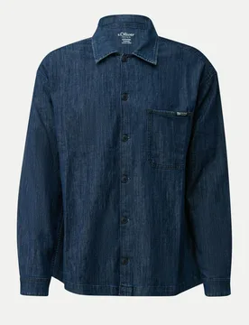RED LABEL Jeanshemd aus Leinen-Mix Blau L - S. Oliver - FashionsVida