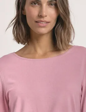 Arm Shirt mit U-Boot-Ausschnitt female Rosa - Street One - FashionsVida