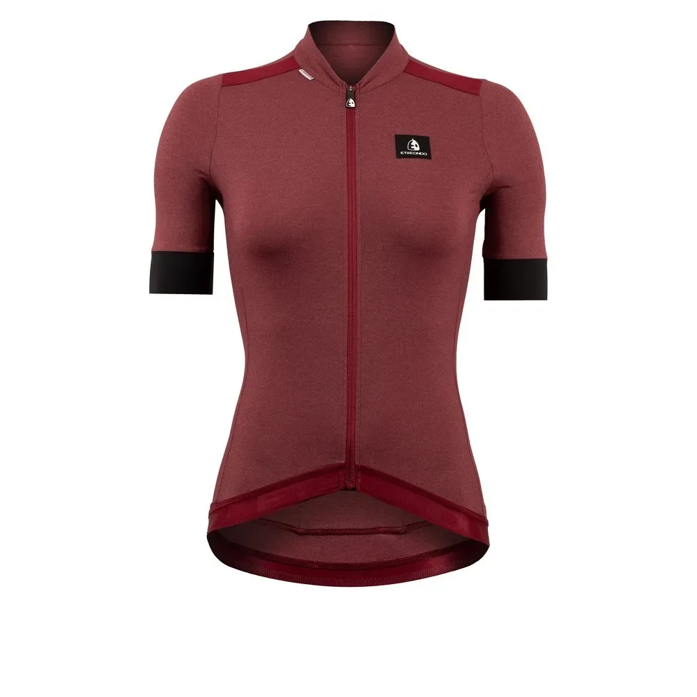 Maglia A Maniche Corte Ondara Maroon - Etxeondo - FashionsVida