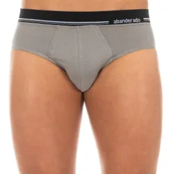 Mens Anatomical Front Breathable Fabric Brief A077h - Grey - Size Medium