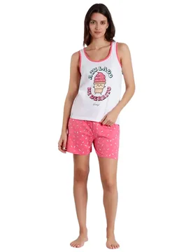 Pyjama Sans Manches I Melt By Your Side Pink 2XL unisex - Mr Wonderful - FashionsVida