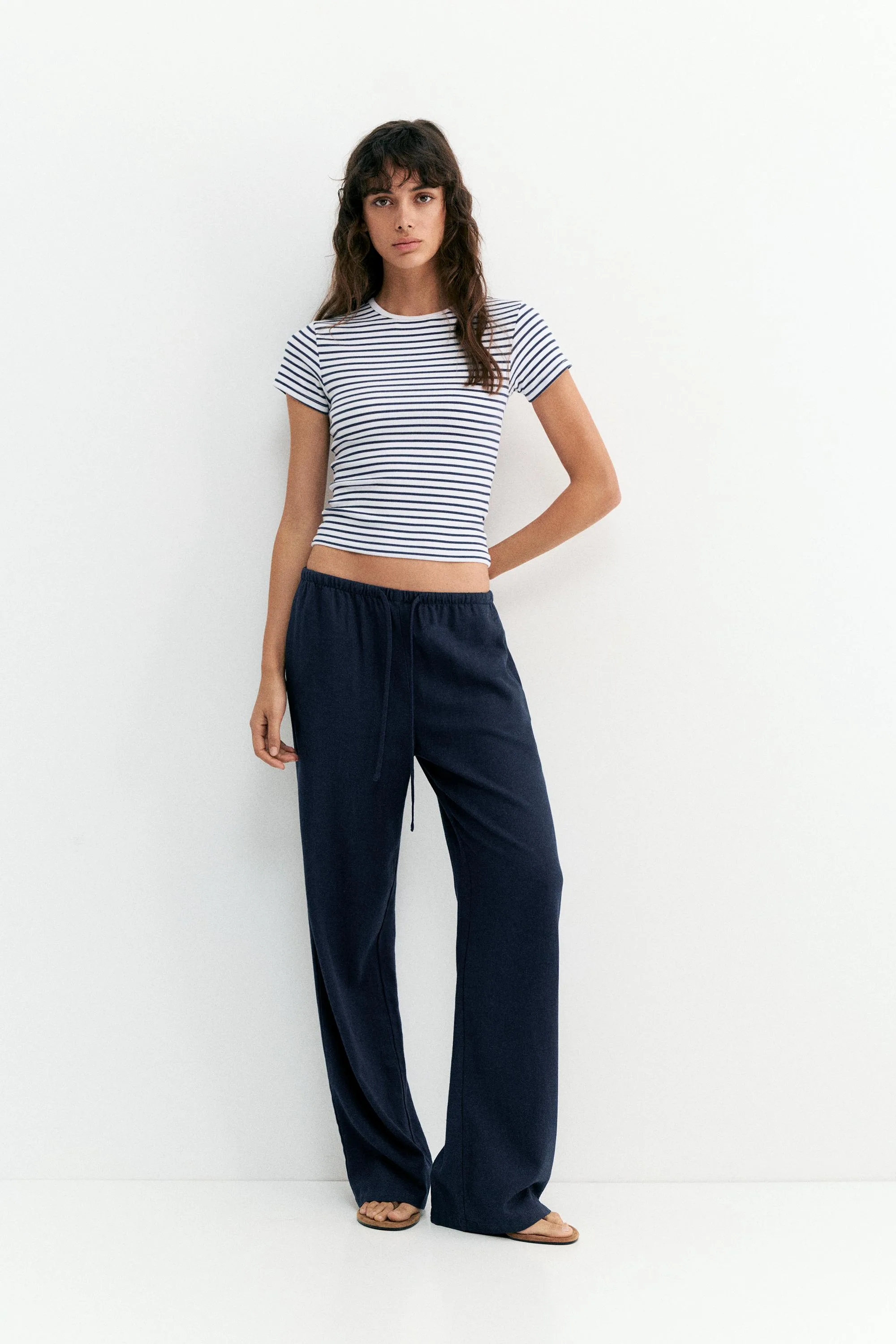 Linen Blend Joggers (Size: ) - Pull&bear - FashionsVida