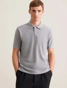 Regular Polo Uni Grau XL - Seidensticker - FashionsVida