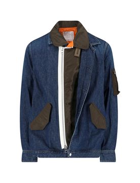 Men's Mixed-Material Nylon and Cotton Jacket