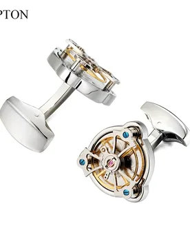 Lepton Watch Tourbillon Movement Cufflinks For Mens Wedding Groom Silver Color Triangle Business Cufflink Best Gift Drop Shiping - Aliexpress - FashionsVida