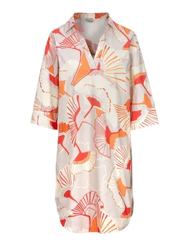 Hemdblusen-Kleid „Hanne“ orange 42 Damen - wedolina - FashionsVida