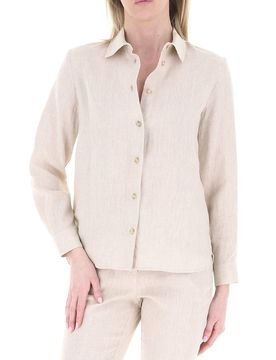 LINKS Camicia in lino BEIGE 44