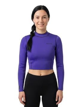 T-shirt Thermique à Manches Longues Lunar Crop Top 2mm Purple L