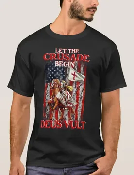 Deus Vult" Warrior of God America Flag Crusader Knights Templar T-Shirt 100% Cotton O-Neck Short Sleeve Casual Mens T-shirt - Aliexpress - FashionsVida