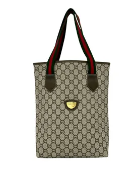 GG Supreme Plus Sherry Line Web Tote - Gucci - FashionsVida
