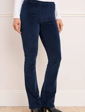 Women's Pull-On Stretch Bootcut Cord Trousers in Midnight Size: 20R - Midnight - Size: 20R - Cotton Traders - FashionsVida