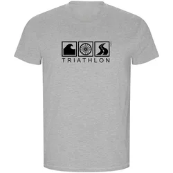Maglietta A Maniche Corte Triathlon Eco Heather Grey L