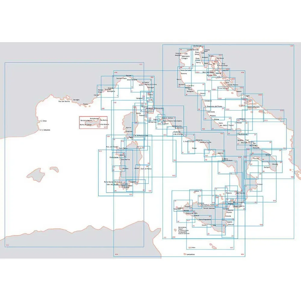 Cannes-imperia Marine Charts One Size unisex - Istituto Idrografico - FashionsVida