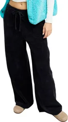 Pantalon en velours côtelé - Lekeitio Corduroy Pant Knit Anthracite en Coton - Taille L - Bleu